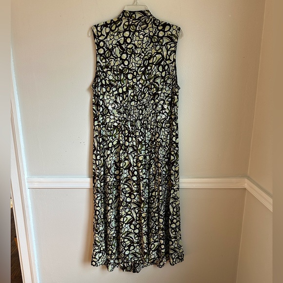 3/$20 💥 Studio 1940 Maxi Dress Front Button Down Collared Smocked Back Teacher - Picture 8 of 17